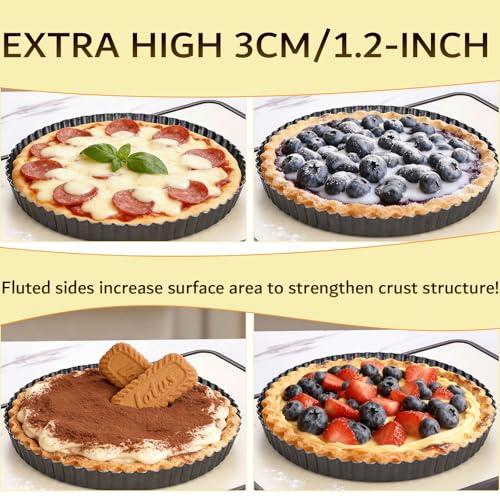 10 Inch Nonstick Tart Pan with Removable Bottom