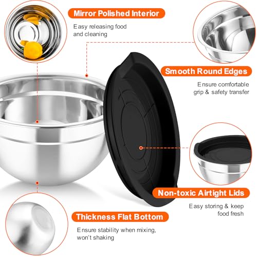 Mixing Bowls with Lids (5 Count)