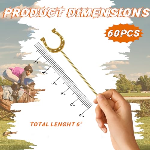 Horseshoe Drink Stirrers 6 Inch Plastic
