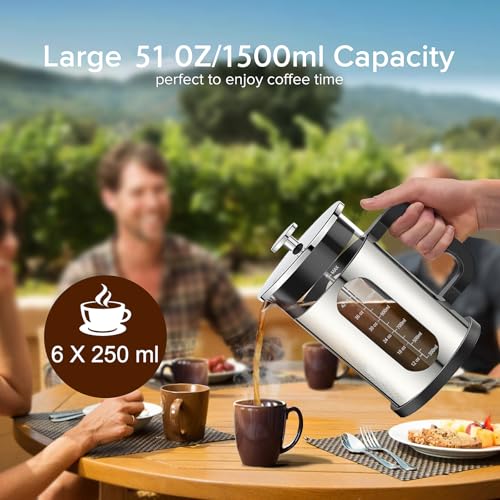French Press Coffee Maker 51oz