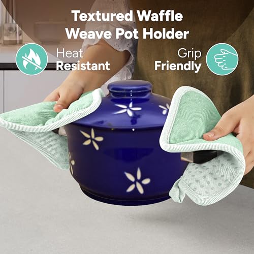 Heat Resistant Oven Mitts & Pot Holders (4 Count)