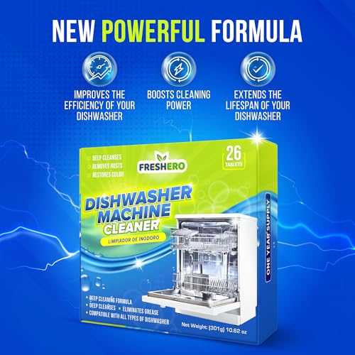 Dishwasher Cleaner Tablets for Descaling (26 Count)