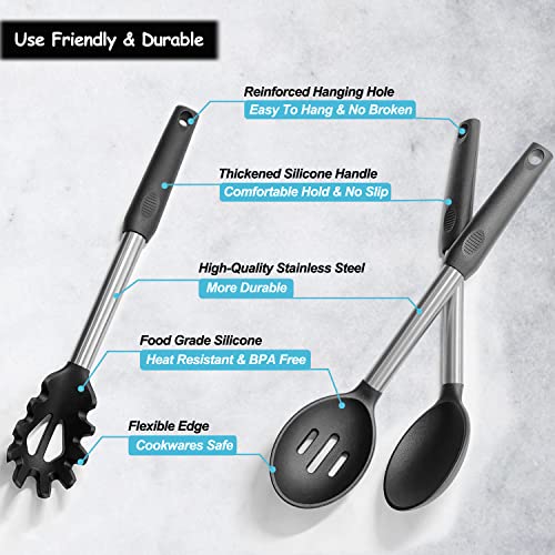 Silicone Spatula and Cooking Spoon (5 Count)