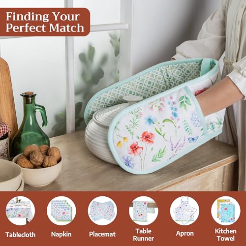Double Oven Mitts 100% Cotton Double Oven Glove