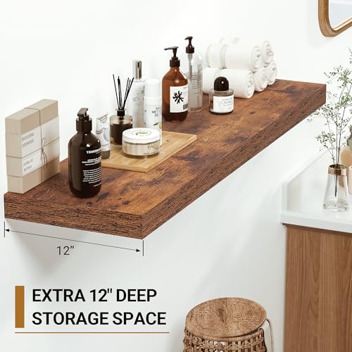 36 Inch Floating Shelve 12 Deep (2 Count)