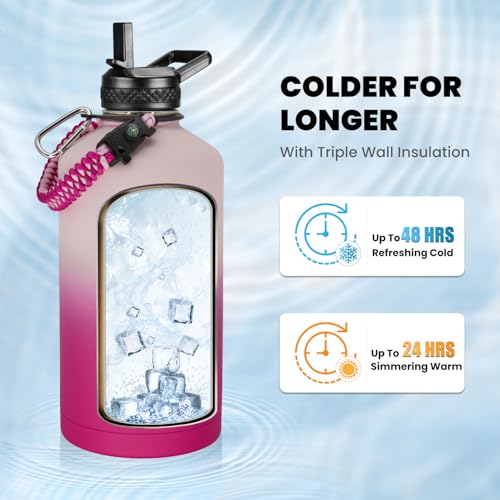 One Gallon Water Bottle Insulated 128 oz