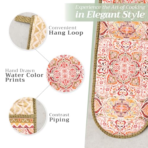 Double Oven Mitts 100% Cotton Double Oven Glove