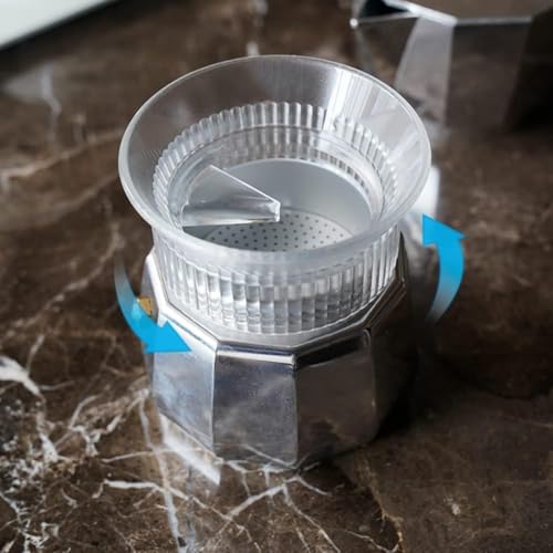 60mm Moka Pot Dosing Funnel & Distributor for 6 Cup Moka Pot