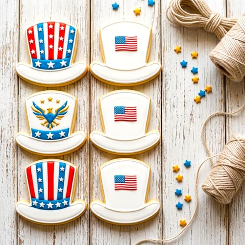 4th of July Cookie Cutters 8Pcs Large Size for Celebration (8 Count)