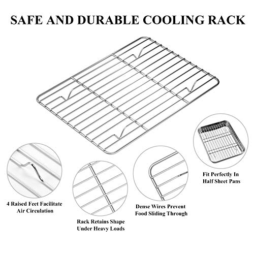 Baking Sheet with Rack Set [2 Sheets + 2 Racks]