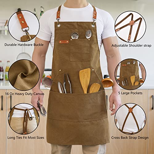 Canvas Aprons for Men Chef Apron