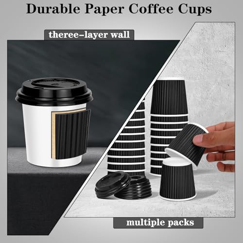 4 oz Disposable Espresso Cups with Lids (100 Count)