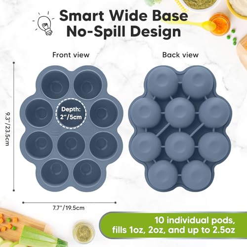 Silicone Food Freezer Trays with Lid
