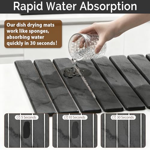 Large Stone Dish Drying Mat for Kitchen Counter (24 Sq Ft)