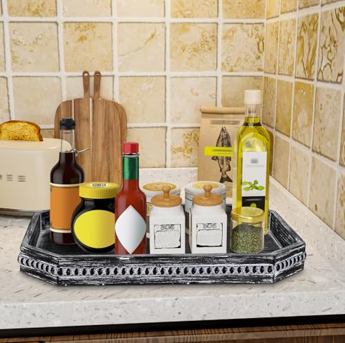 Octagonal Wood Serving Tray