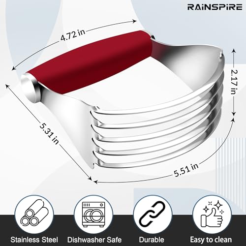 Large Pastry Cutter For Baking Durable Pastry Blender Dough Cutter Red