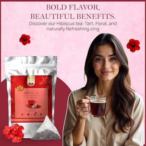 Tealeaf & Co. Hibiscus Tea with Hibiscus Flowers Extract (7.055 Ounce)
