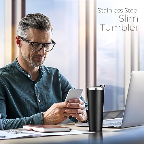 22 oz Insulated Coffee Tumbler with Leakproof Lid