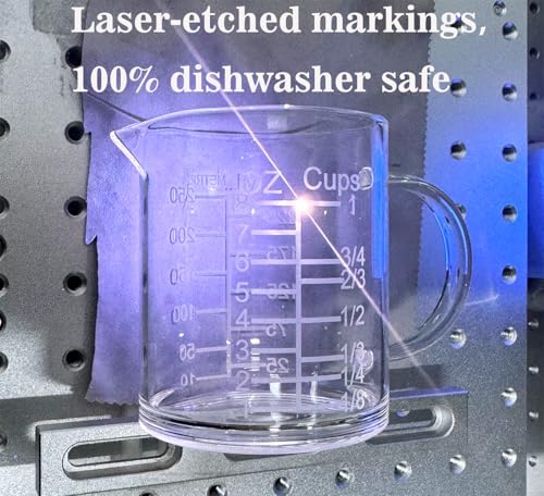 Ackers Etched Graduated Glass Measuring Cup
