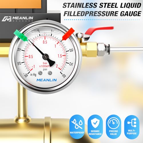 30inHG~30Psi Vacuum Pressure Gauge 1