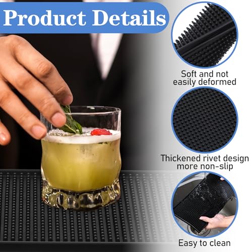 6 Pack Black Bar Mat (6 Count)