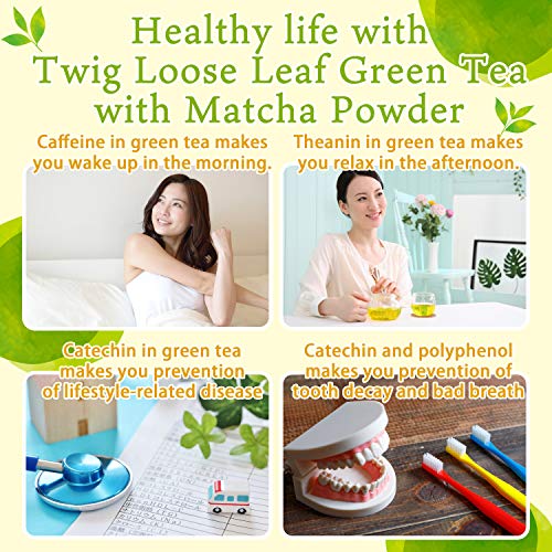 Japanese Organic Kukicha Twig Tea with Matcha 3.5oz (3.5 Ounce)