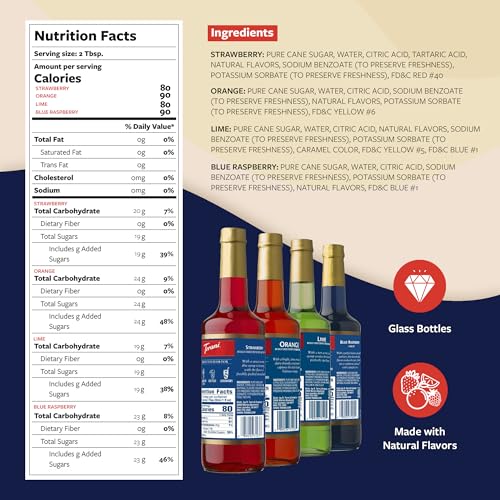 Syrup Soda Flavors 4 (101.6 Fl Oz)