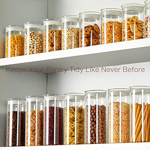 Glass Jars with Airtight Lid Set of 2 (2 Count)