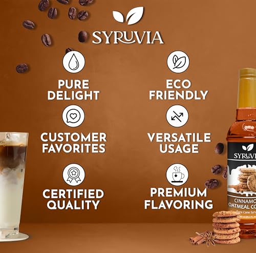 Coffee Syrup Cinnamon Oatmeal Cookie Flavored Syrup for Drinks (25.4 Fl Oz)