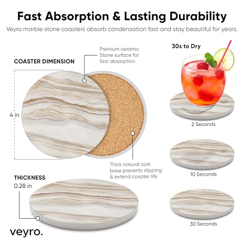 Ceramic Coasters Set of 6 (6 Count)