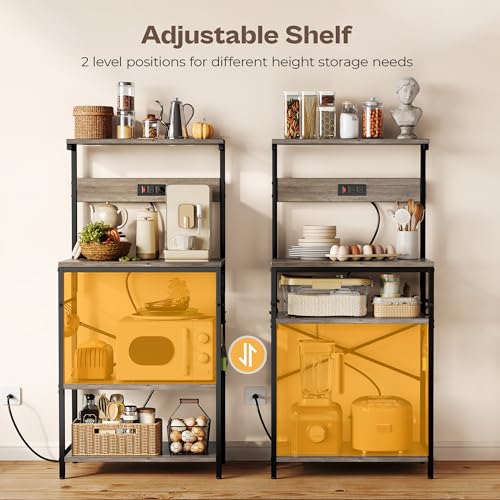 Kitchen Bakers Rack with Power Outlet