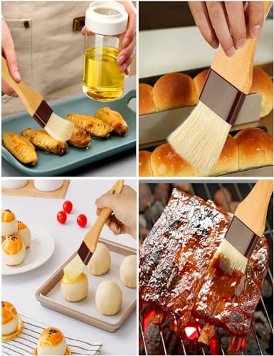 Natural Bristle Basting & Pastry Brush Set