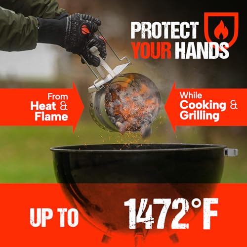 Grill Gloves Heat Proof for Grilling 932°F BBQ Pitmasters (2 Count)