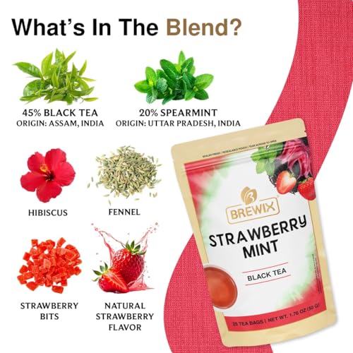 Strawberry Black Tea Bags (25 Count)