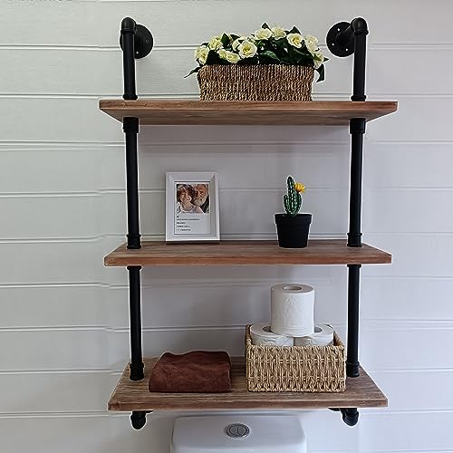 Industrial Pipe Shelving Bathroom Shelves Over Toilet 24 Inch