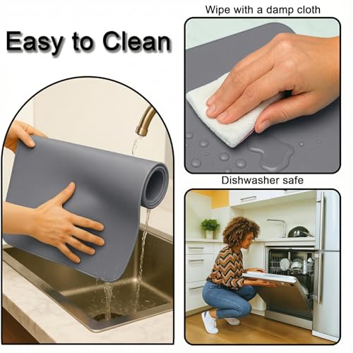 Silicone Mat 35.4"x23.6" Silicone Mats for Kitchen Counter Heat Resistant Mats for Countertop