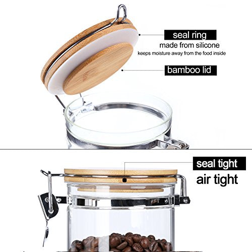 Borosilicate Glass Sealed Jars with Airtight Lid (2 Count)