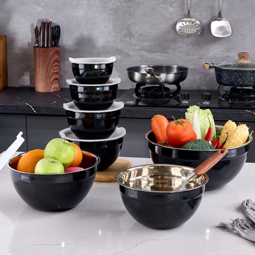 Black Mixing Bowls With Airtight Lids