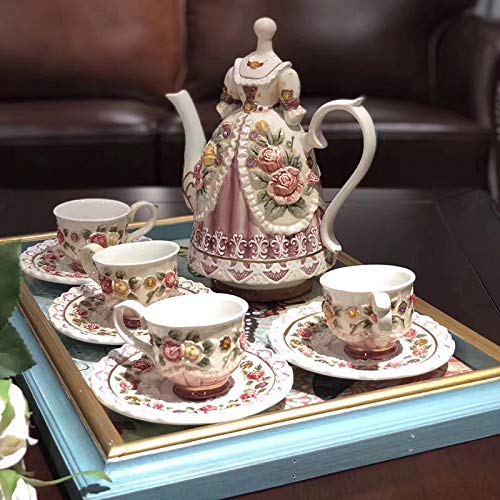 Utility Porcelain Tea Sets Tea Sets for Adults Bone China Tea Cup and Saucer British Royal Coffee Sets for Afternoon Wedding Gifts Teapots