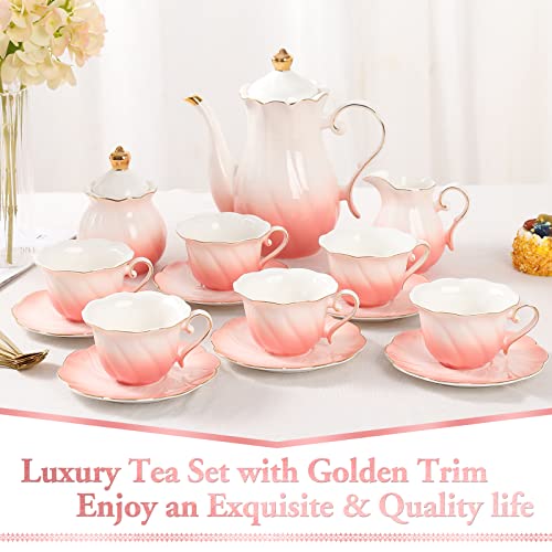22 pcs Porcelain Tea Set for 6