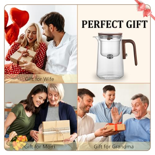 800ml Witchcraft Glass Teapot with Magnetic Water Separation Design