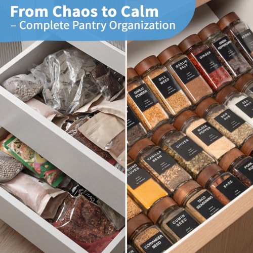 Glass Spice Jars with Labels (96 Ounce)