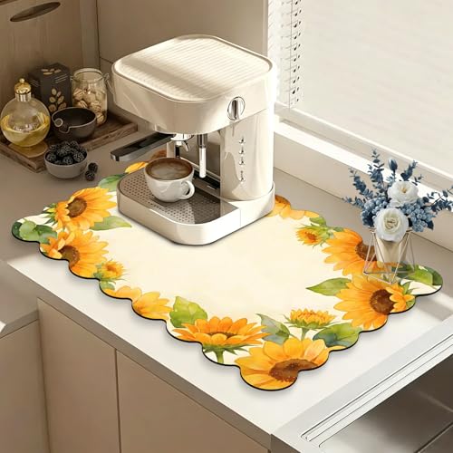 Scalloped Dish Drying Mats for Kitchen Counter