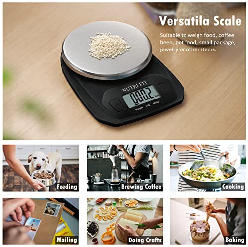 Digital Food Scale Small Kitchen Scales Weight in Grams Oz Black