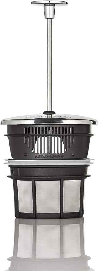 ESPRO P7 Brushed Stainless Steel French Press 304 – Patented Double Walled Micro-Filter Insulated French Press Coffee Maker, Grit-Free Brew - Heat Resistant BPA Free (32oz)