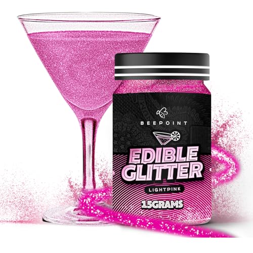 Pink Edible Glitter for Drinks 15g