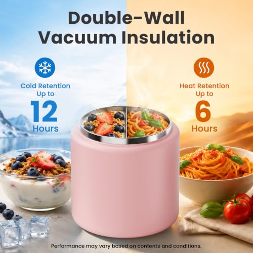 26oz Soup Thermo for Hot Food Kids with Buckle Lid Insulated Vacuum Food Jar Wide Mouth Leakproof Stainless Steel Lunch Container