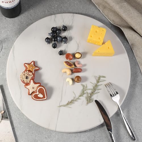 16 Inch Natural White Marble Cutting Board for Kitchen Countertop