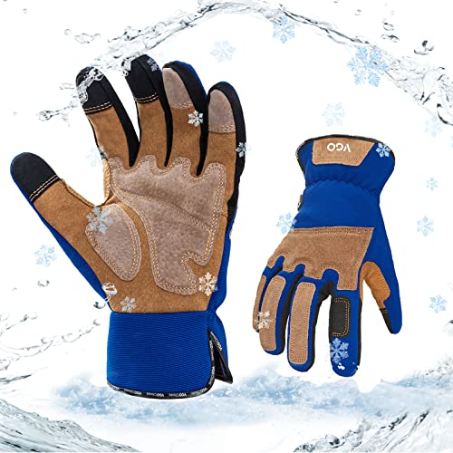 1 Pair Winter Lined Gardening Gloves Men