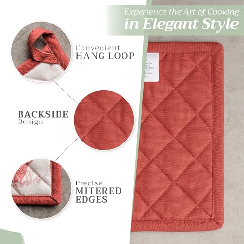 100% Cotton Oven Mitt & Pot Holder Set